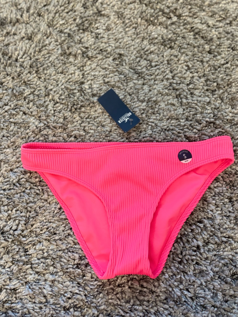 Hollister Hot Pink Ribbed Bikini Bottom